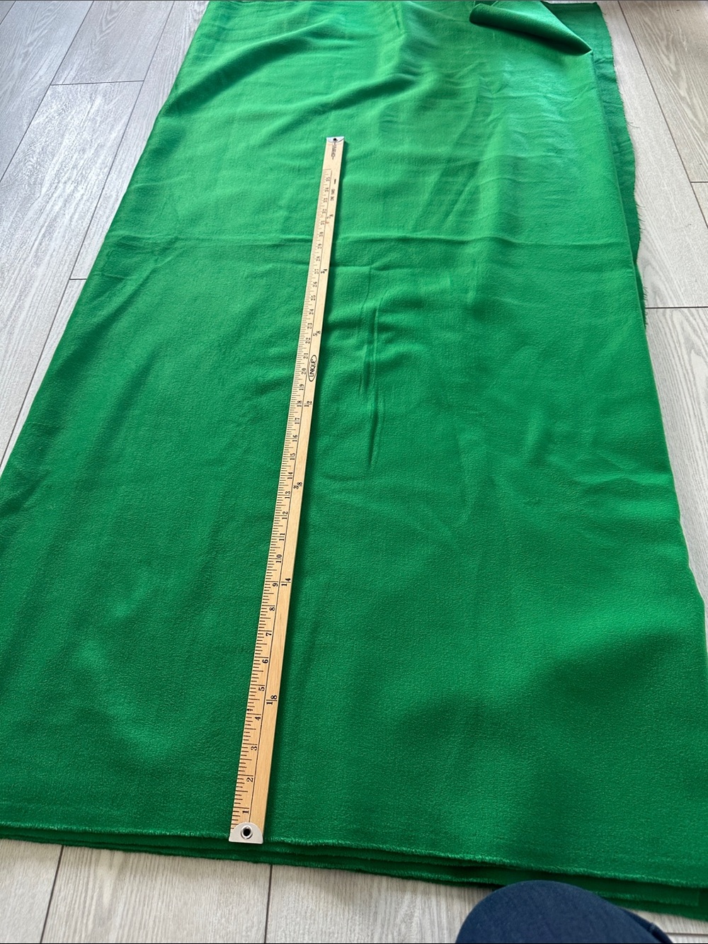 Vibrant Green Fabric Bolt - Solid Green Textile 2 yards 58 inches wide